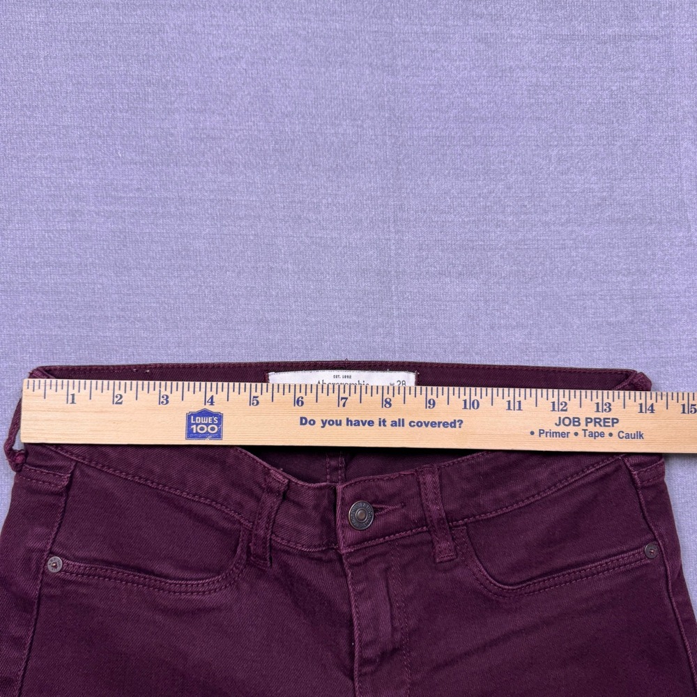 Abercrombie Fitch Purple‎ Maroon Skinny Jeans Women's Size 6R Waist 28 Length 29 - Picture 7 of 11